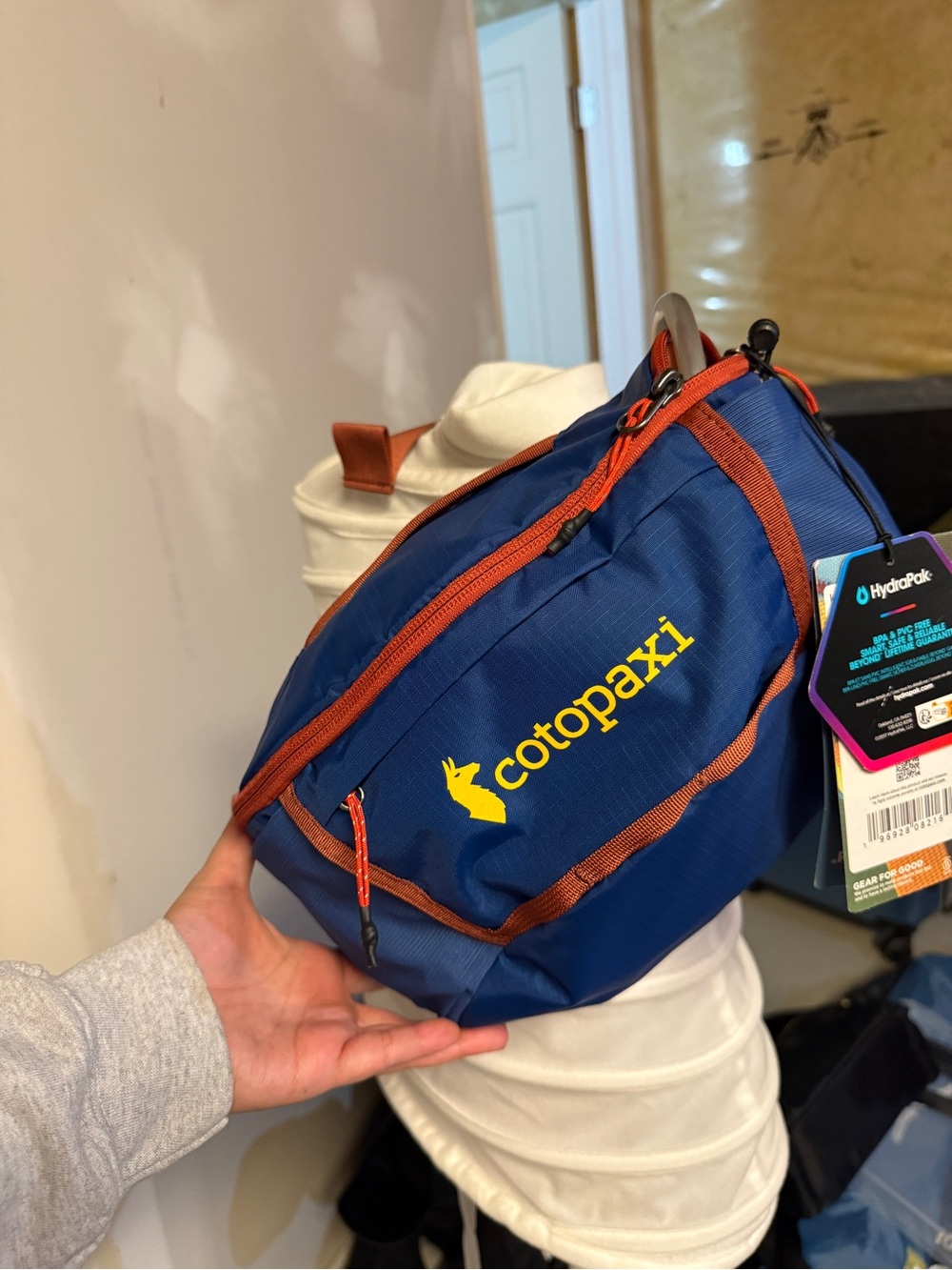 BRAND NEW Cotopaxi Del Día Navy Blue Waist Pack with Orange Trim